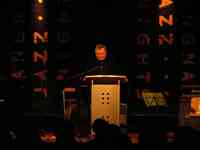 Langnau Jazz Nights 2007: It's speech-night. A very good friend of Walter Schmocker.