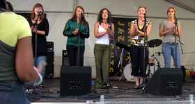 Langnau Jazz Nights 2007: Junior Jazz Meeting on the Viehmarktplatz. July 28th 2007. Remember Sister Act? The Vocals performing Beethoven's 9th symphony in a gospel style: Joyful, joyful!