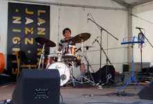 Langnau Jazz Nights 2007: Junior Jazz Meeting on the Viehmarktplatz. July 28th 2007. Candidates of the Jazz School contest: three places for two semesters of basic music school could be won.